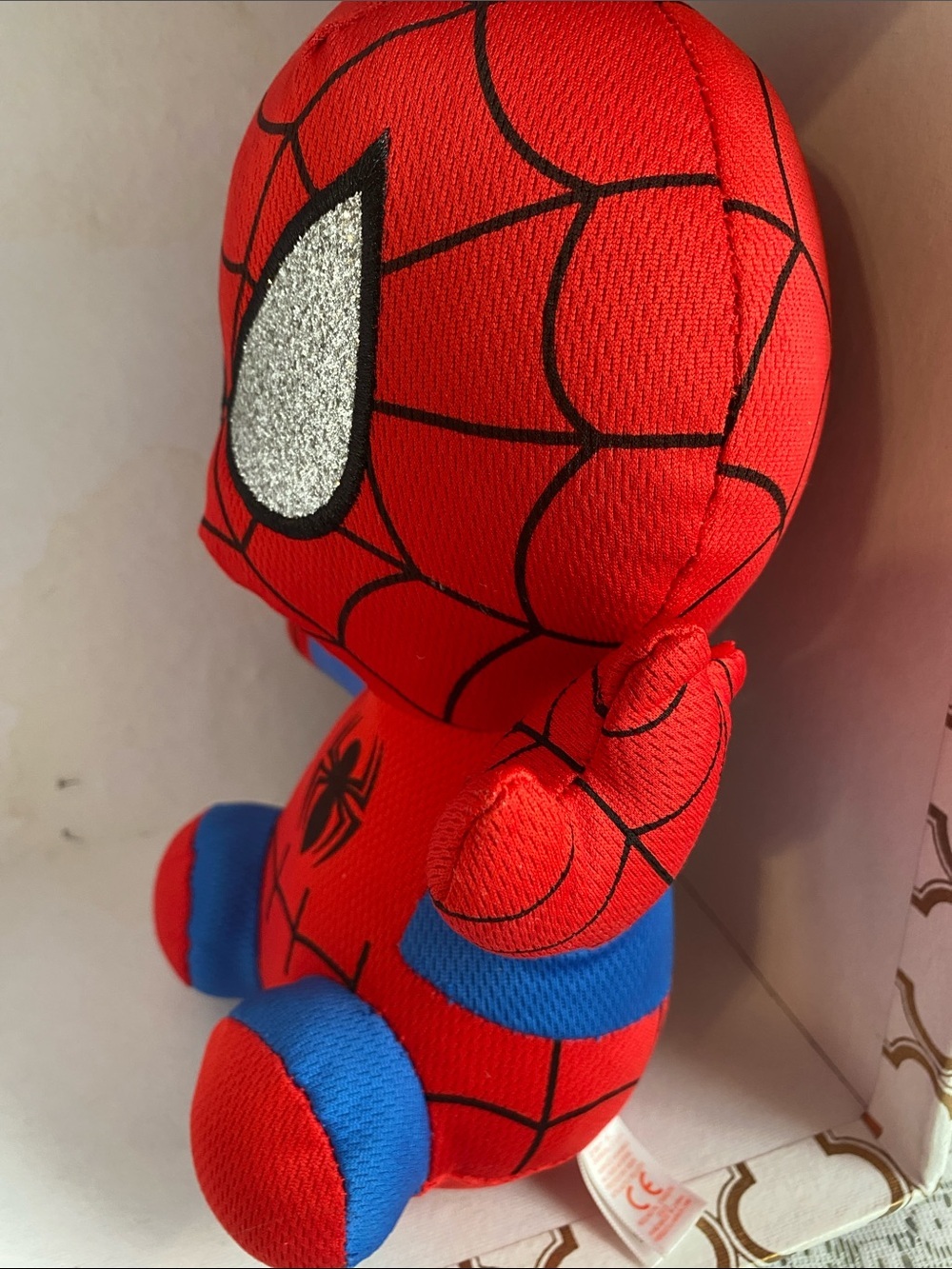 Spider-Man Plush Toy with Glitter Eyes - Kids Stuffed Animal - Picture 5 of 7